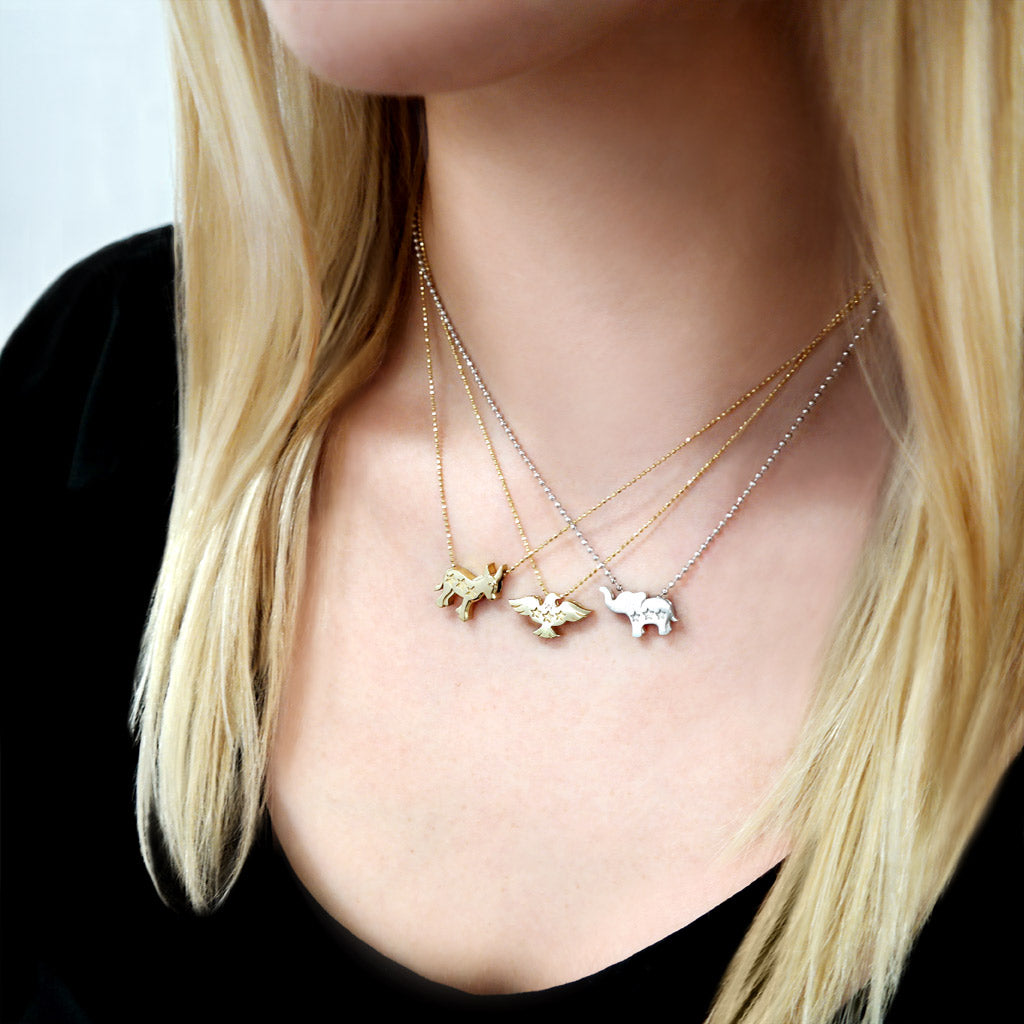 Alex Woo Activist Elephant Charm Necklace – Alex Woo Jewelry