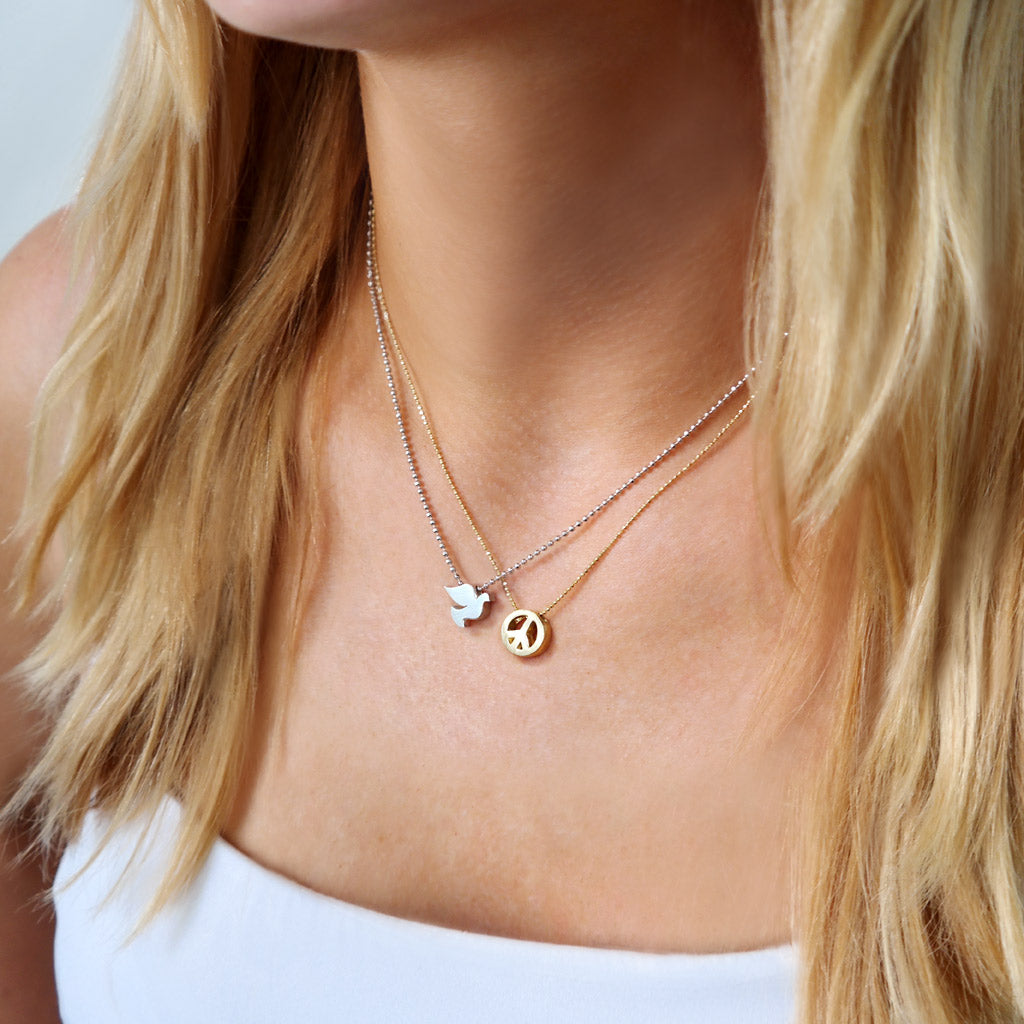 Alex Woo Activist Peace Dove Charm Necklace – Alex Woo Jewelry