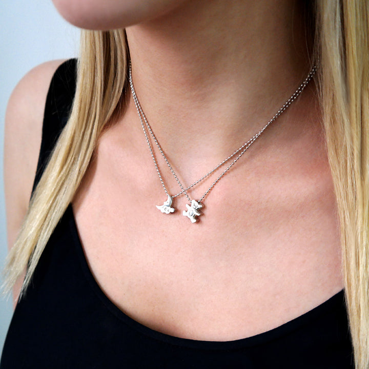 Alex Woo Baby Moon Cloud Charm Necklace