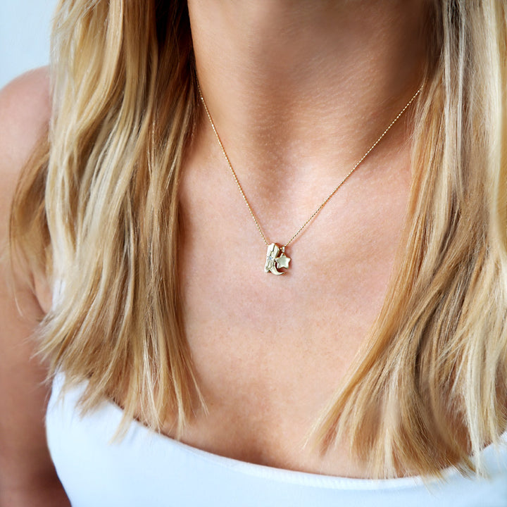 Alex Woo Cities Cowboy Boot Charm Necklace