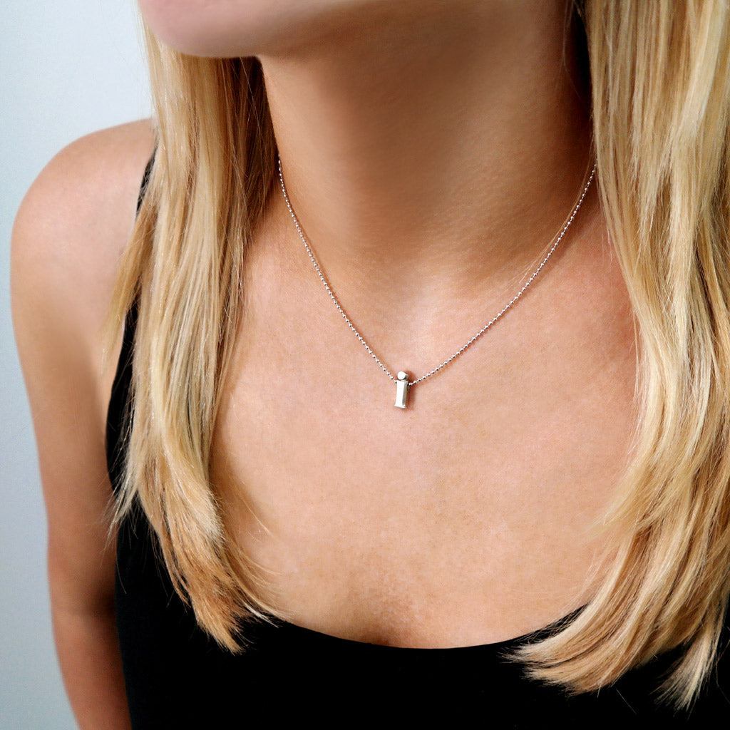 Alex Woo Letter I Initial Charm Necklace