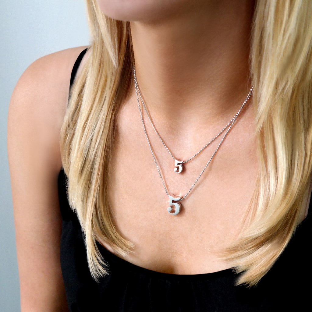 Alex Woo Number Charm Necklace - Main Image