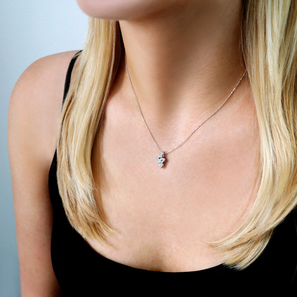 Alex Woo Zodiac Snake Charm Necklace
