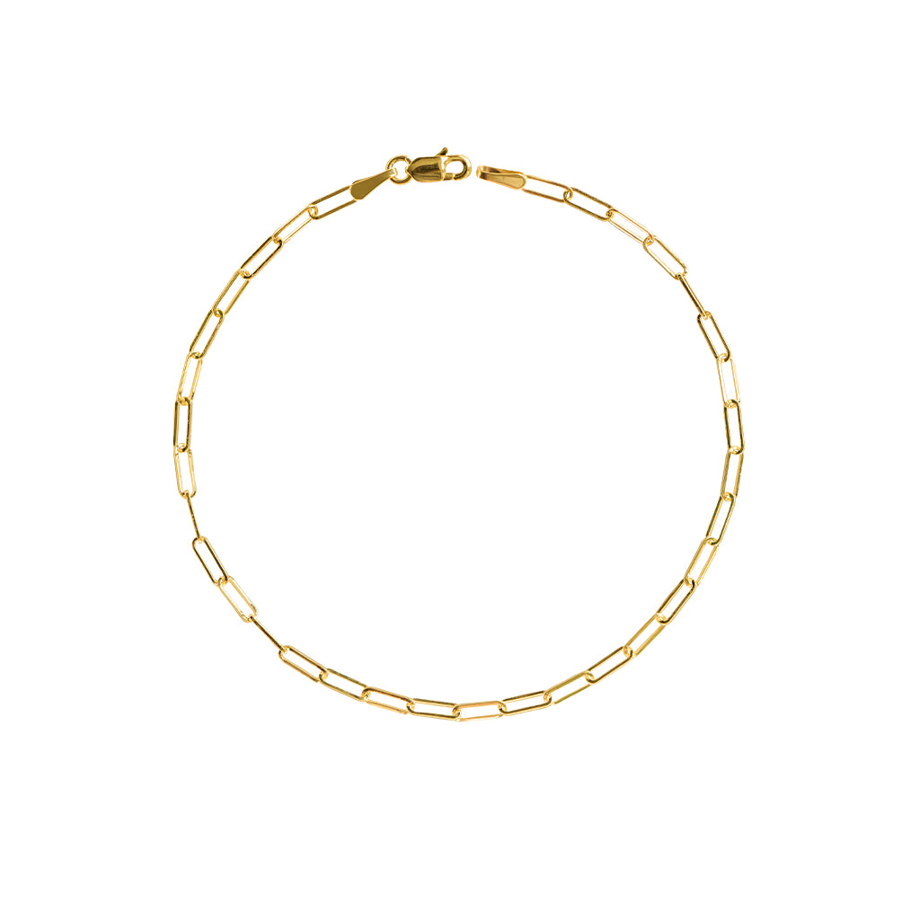 Mini Additions™ Paperclip Bracelet in 14kt Yellow Gold