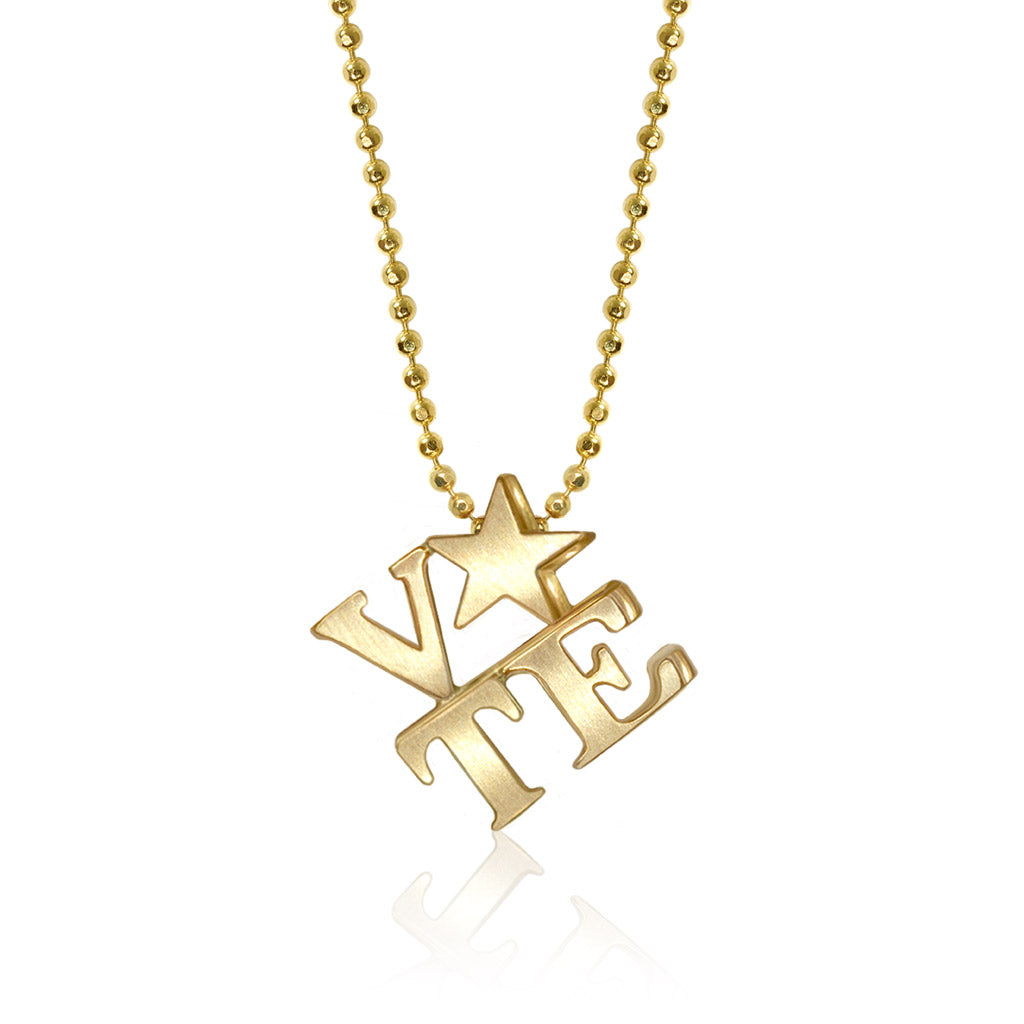 Alex Woo Activist VOTE Charm Necklace