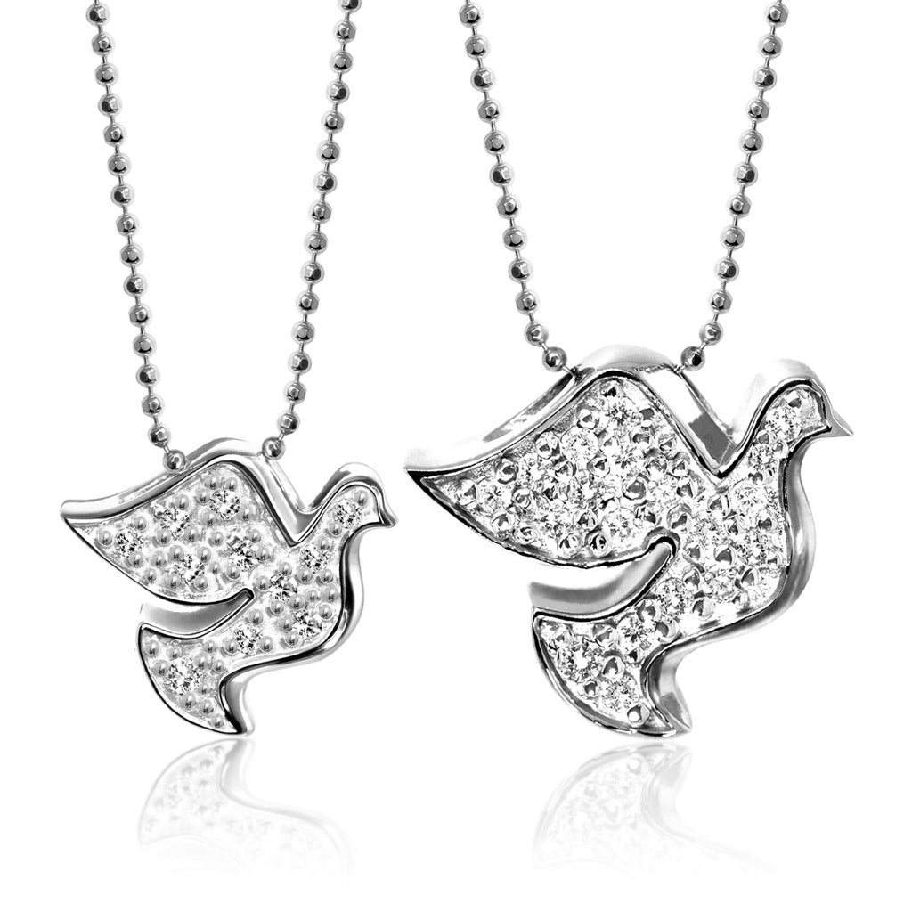 Alex Woo Activist Peace Dove Charm Necklace