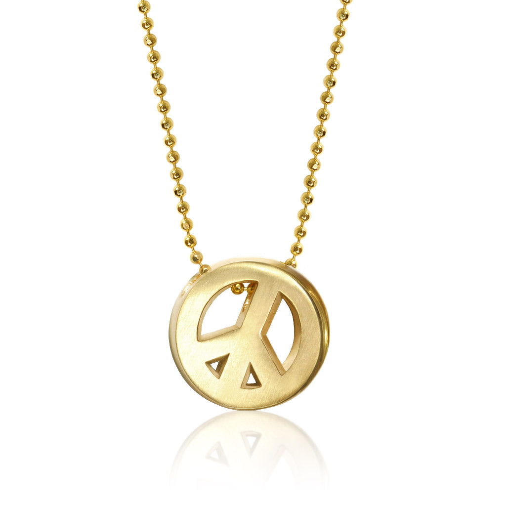 Alex Woo Activist Peace Sign Charm Necklace