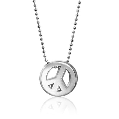 Alex Woo Activist Peace Sign Charm Necklace