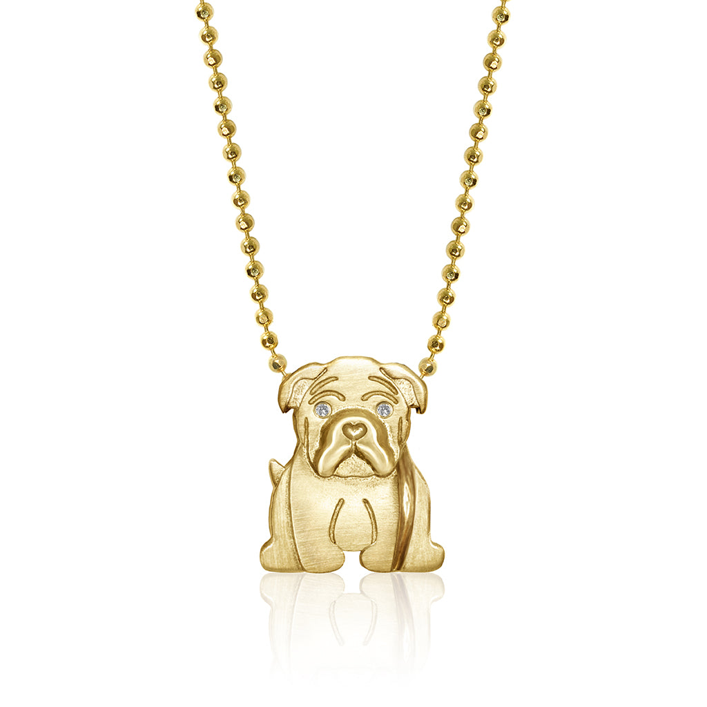 Alex Woo Pet Bulldog Charm Necklace