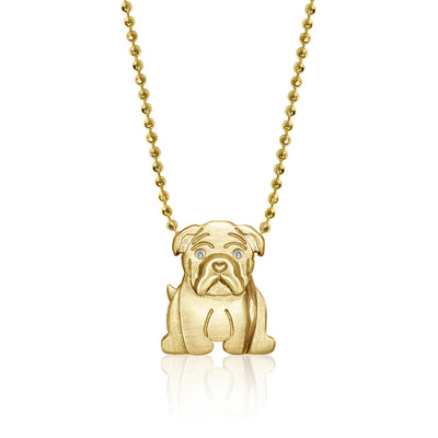 Alex Woo Pet Bulldog Charm Necklace