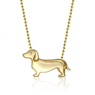 Alex Woo Pet Dachshund Charm Necklace