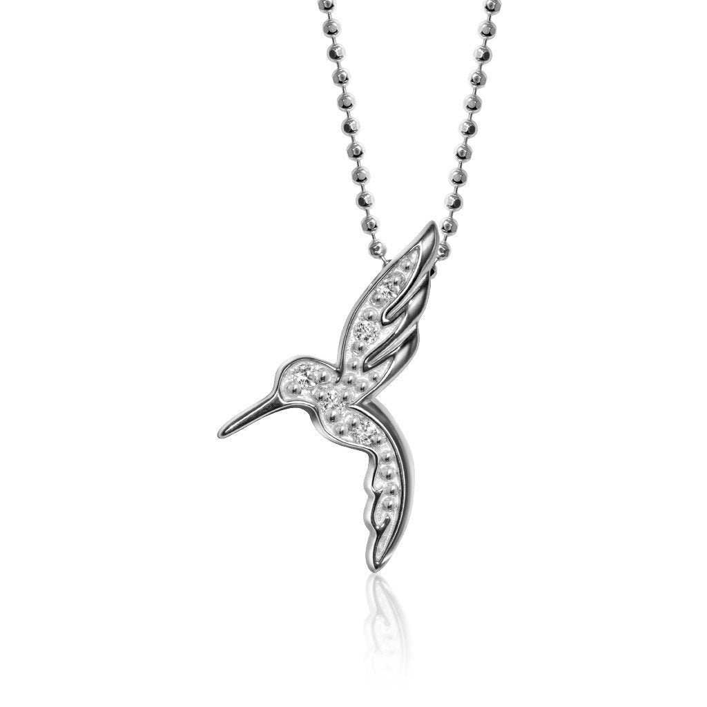 White gold hummingbird necklace discount