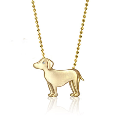 Alex Woo Pet Labrador Puppy Charm Necklace