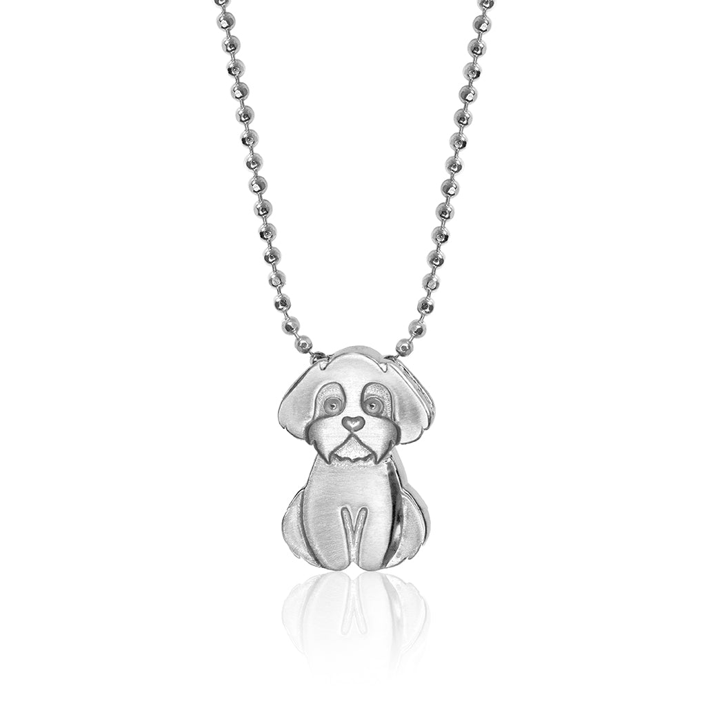 Alex Woo Pet Maltese Charm Necklace