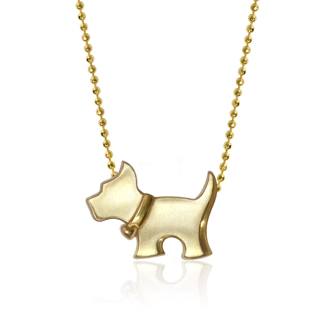Alex Woo Pet Scottie Charm Necklace