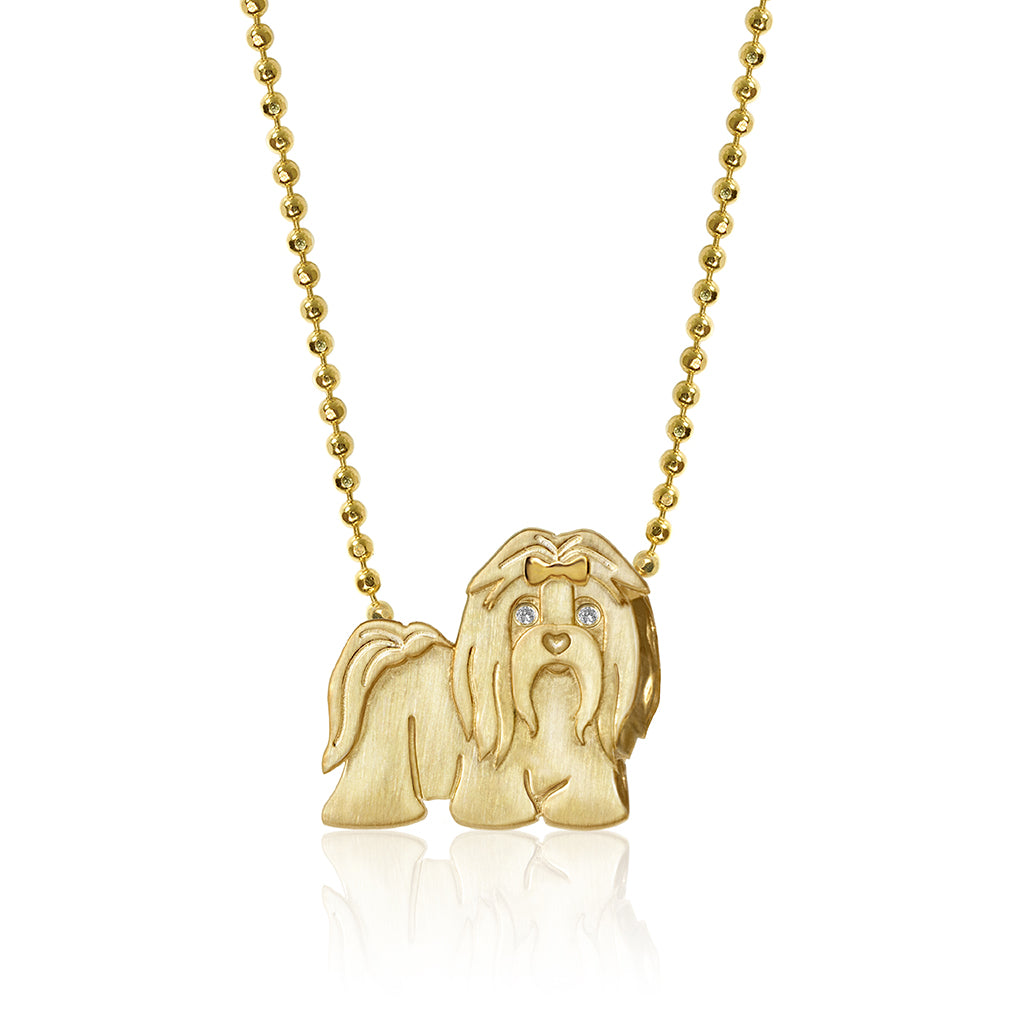 Alex Woo Pet Shih Tzu Charm Necklace