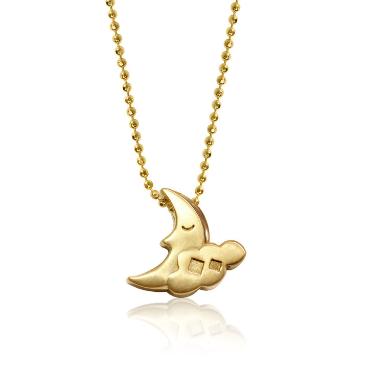 Alex Woo Baby Moon Cloud Charm Necklace