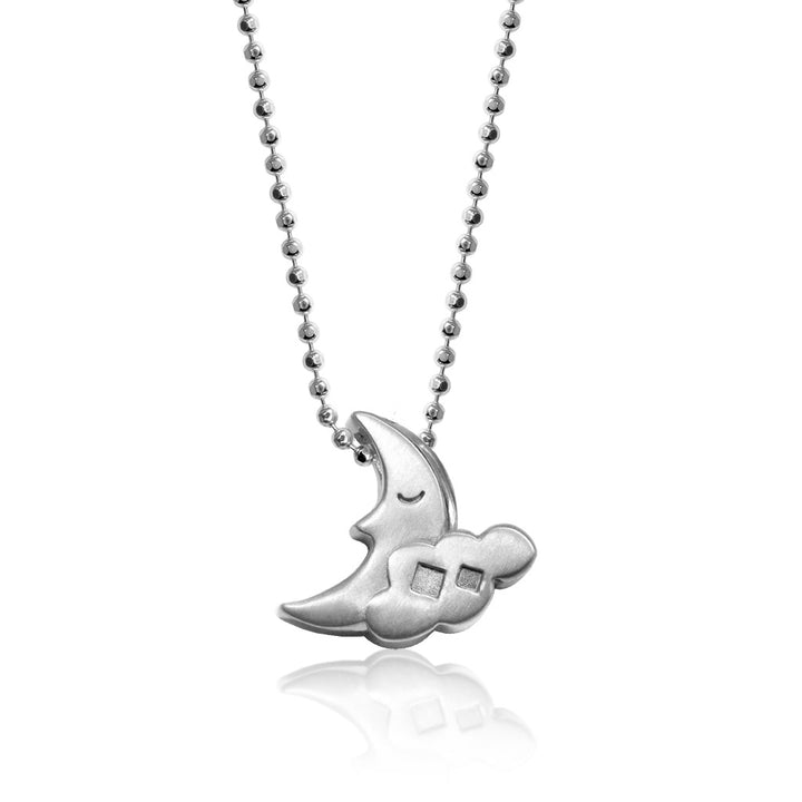 Alex Woo Baby Moon Cloud Charm Necklace