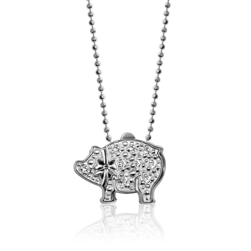 Alex Woo Baby Girl Piggy Bank Charm Necklace