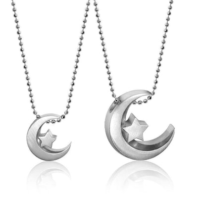 Alex Woo Faith Crescent Moon Charm Necklace