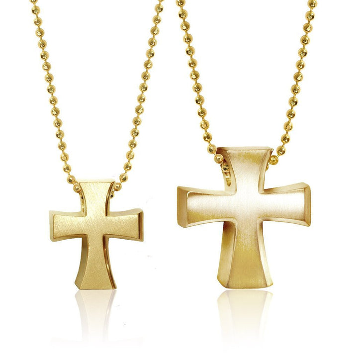 Alex Woo Faith Solid Cross Charm Necklace