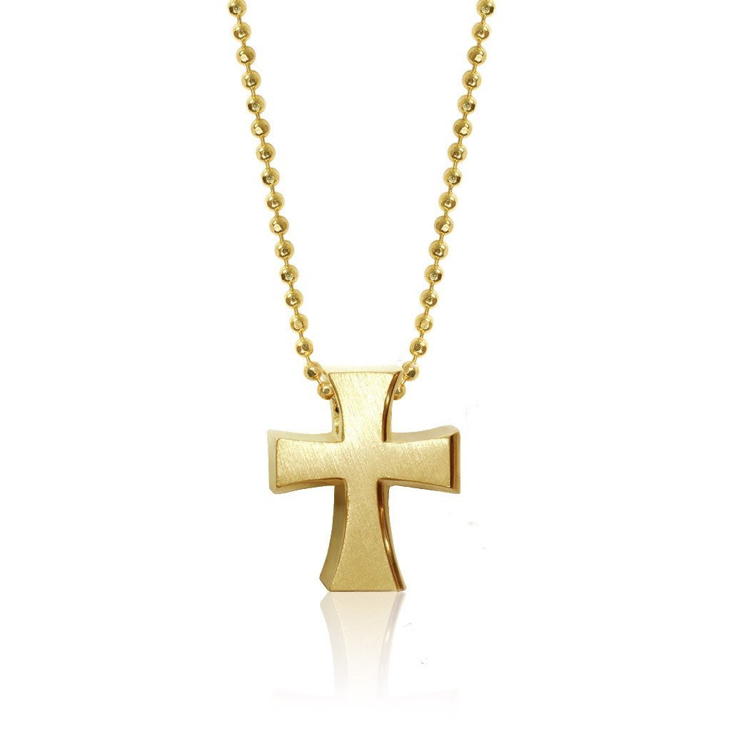 Alex Woo Faith Solid Cross Charm Necklace