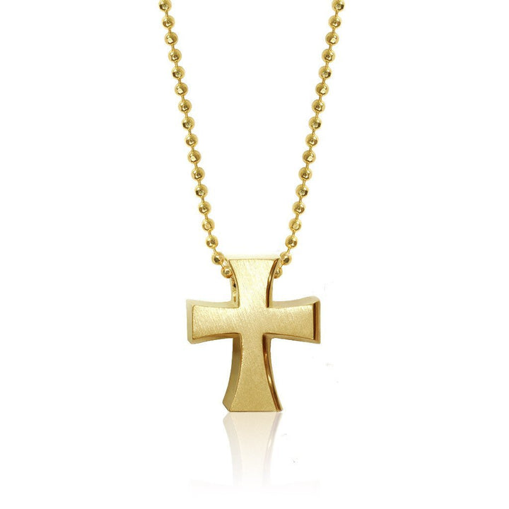 Alex Woo Faith Solid Cross Charm Necklace