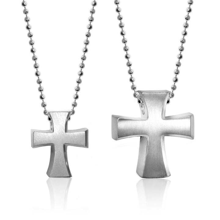 Alex Woo Faith Solid Cross Charm Necklace