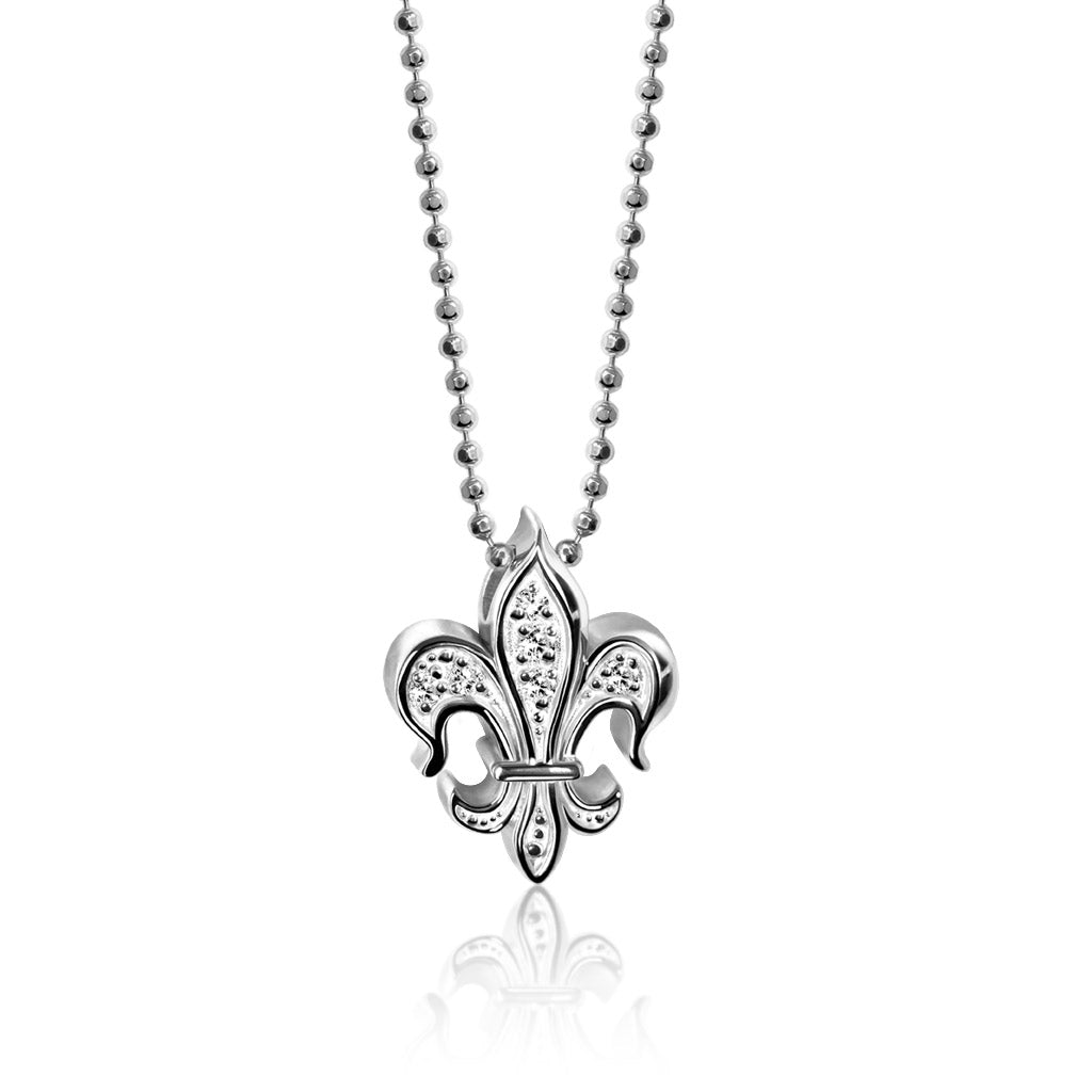 Alex Woo Faith Fleur de Lis Charm Necklace