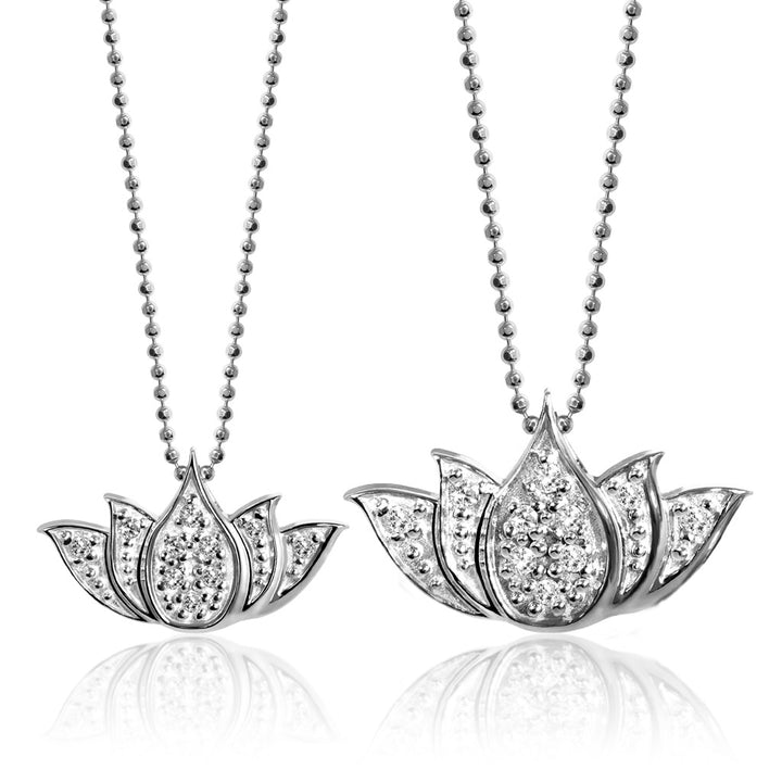 Alex Woo Faith Lotus Blossom Charm Necklace