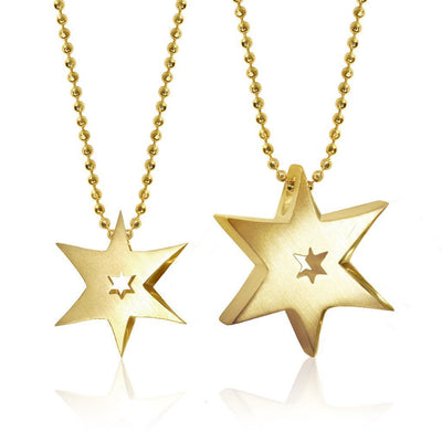 Alex Woo Faith Sunburst Star Charm Necklace