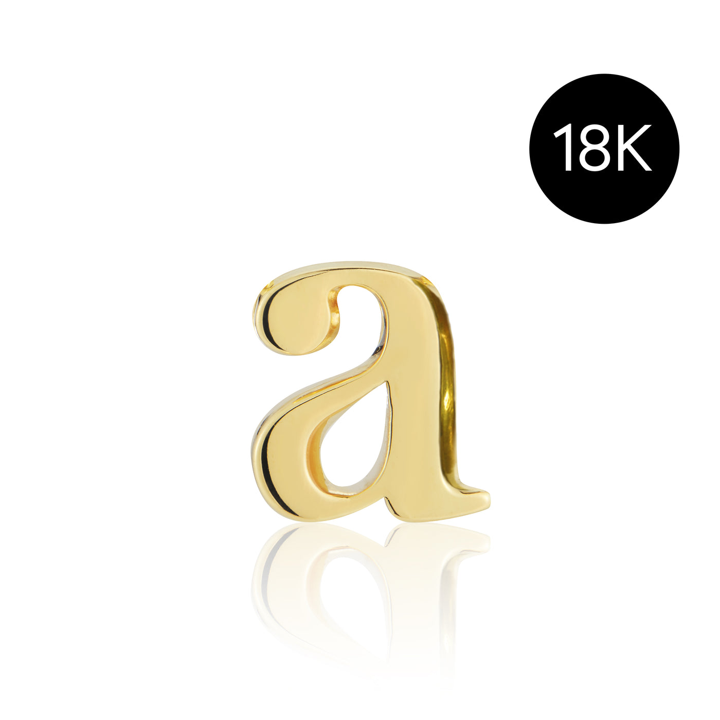 Alex Woo Little Letter Charm Necklace  in 18K Yellow Gold