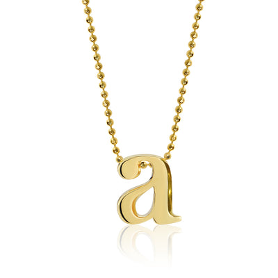 Alex Woo Little Letter Charm Necklace  in 18K Yellow Gold