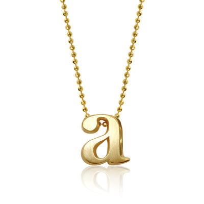 Alex Woo 14kt Yellow Gold Letter A initial Necklace