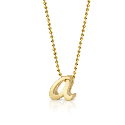 Alex Woo Autograph Letter a Scripted Initial Charm Necklace