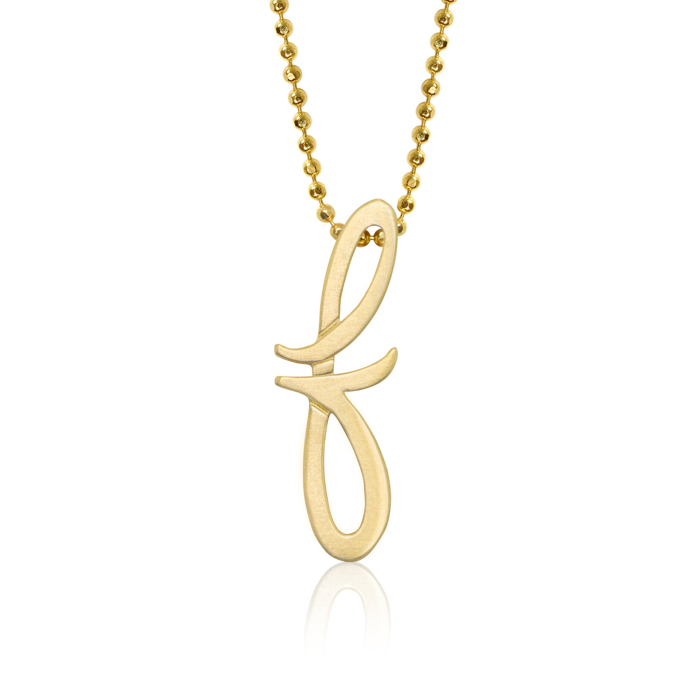 Alex Woo Autograph Letter f Scripted Initial Charm Necklace