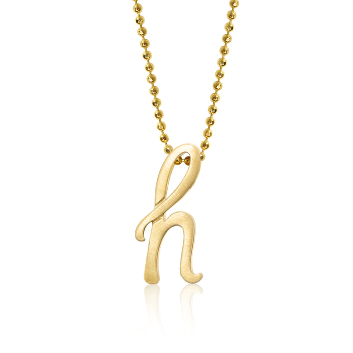 Alex Woo Autograph Letter h Scripted Initial Charm Necklace