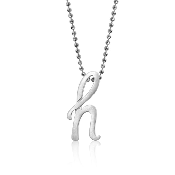 Alex Woo Autograph Letter h Scripted Initial Charm Necklace