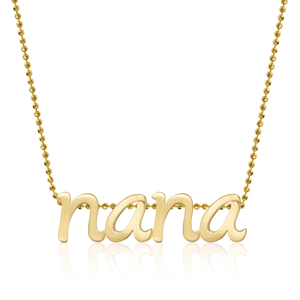 Alex Woo Autograph Letters Nana Charm Necklace