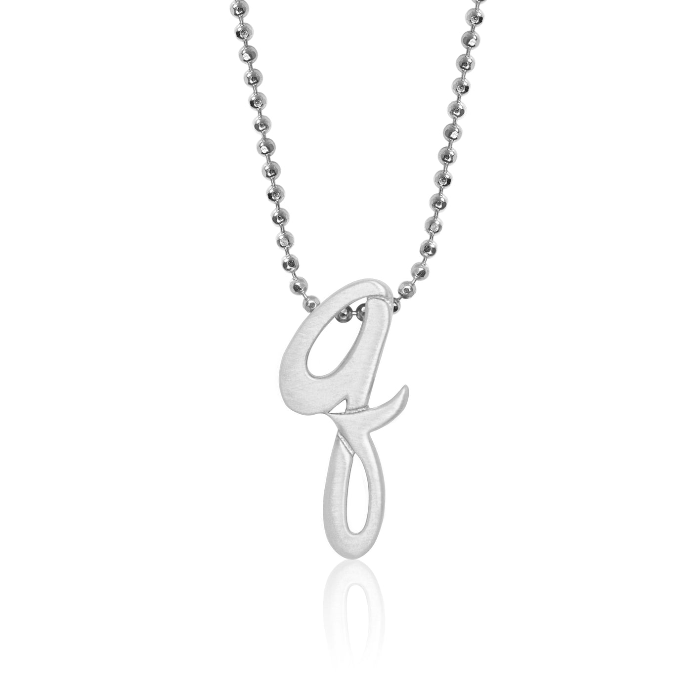 Alex Woo Autograph Letter q Scripted Initial Charm Necklace