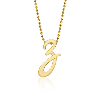 Alex Woo Autograph Letter z Scripted Initial Charm Necklace