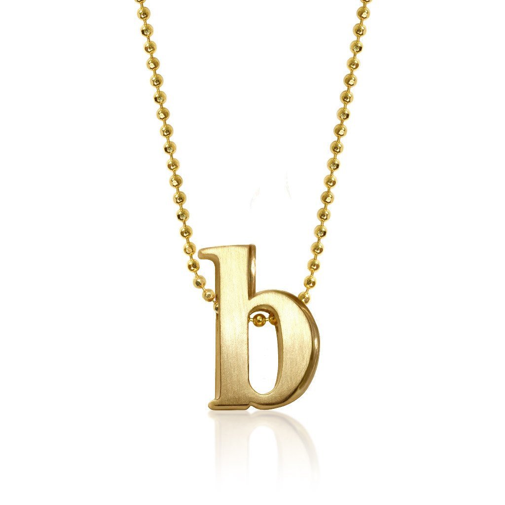 Alex Woo 14kt Yellow Gold Letter B initial Necklace