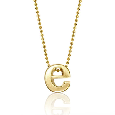Alex Woo 14kt Yellow Gold Letter E initial Necklace