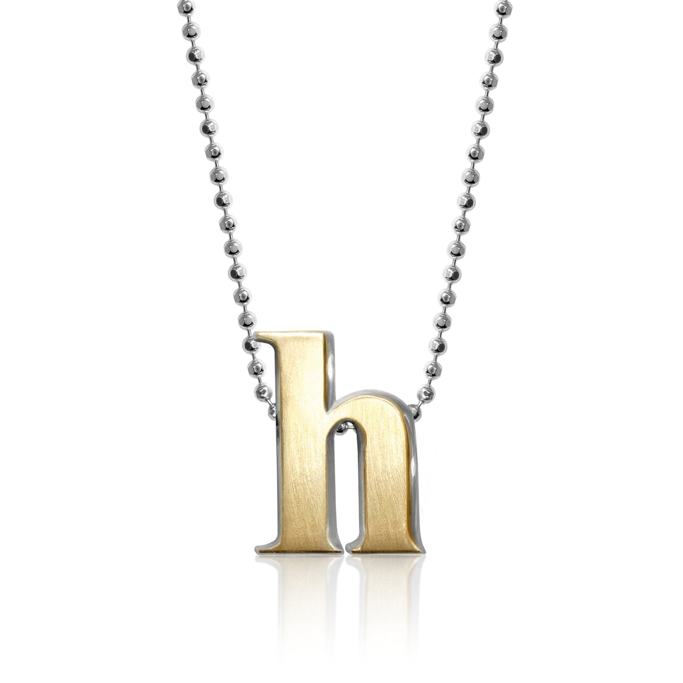 Alex Woo Letter A Initial Charm Necklace Sterling Silver/18K Yellow Gold / 20 inch