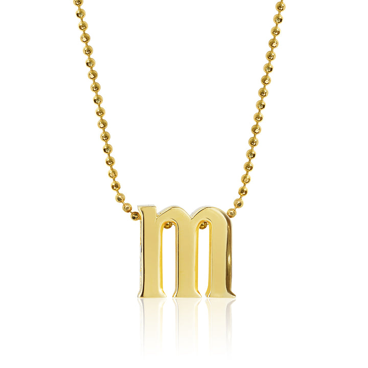 Alex Woo Little Letter Charm Necklace  in 18K Yellow Gold