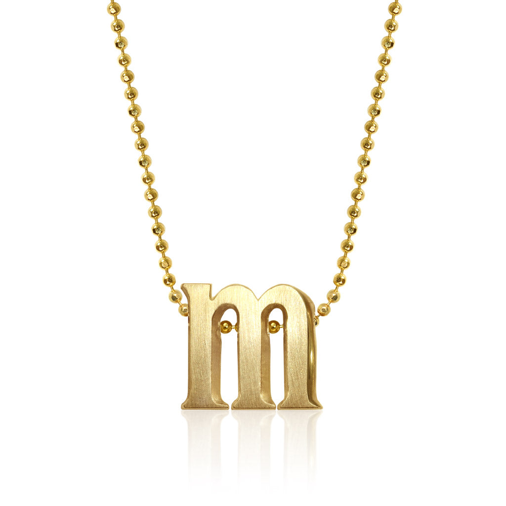 Alex Woo Letter M Initial Charm Necklace