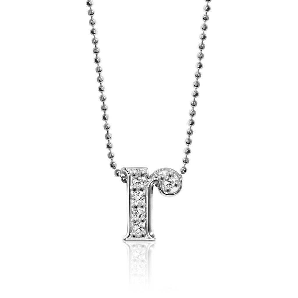 Alex Woo Letter R Initial Charm Necklace