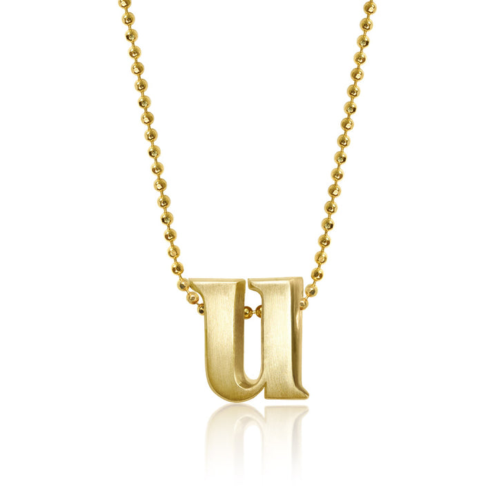 Alex Woo Letter U Initial Charm Necklace