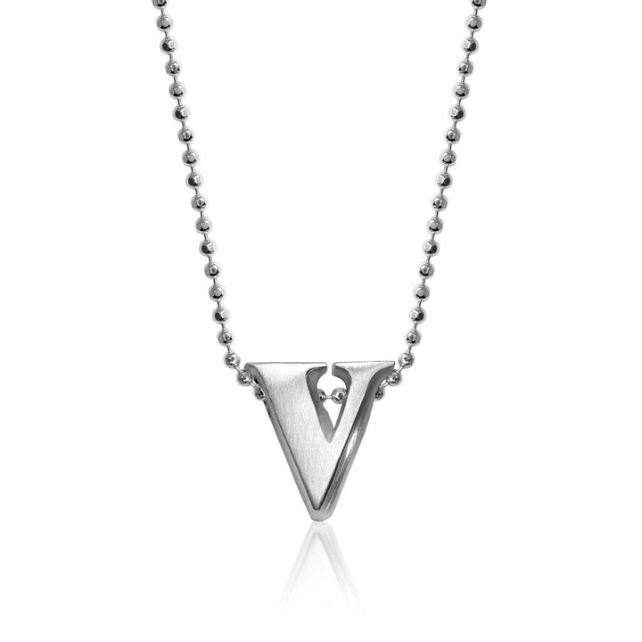 Alex Woo Letter V Initial Charm Necklace in Gold Diamonds