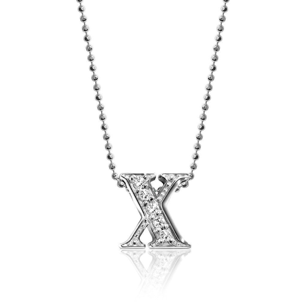 Alex Woo Letter X Initial Charm Necklace